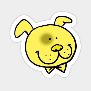 yellow dog face Sticker